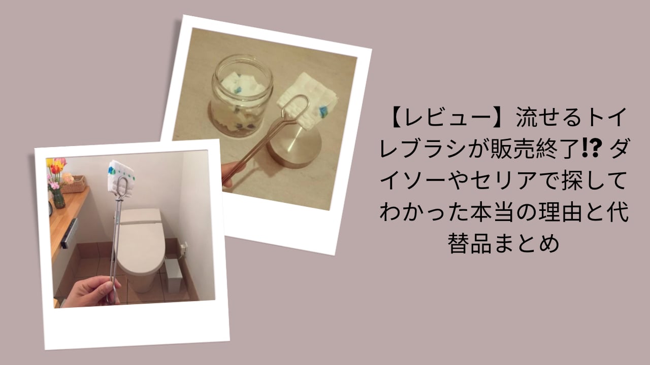 流せるトイレブラシ, 販売終了理由, ダイソーセリア調査, 代替品まとめ