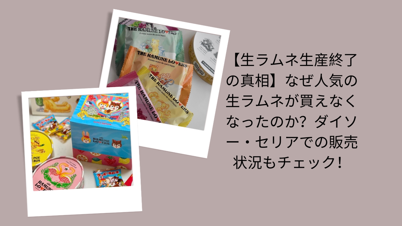 生ラムネ 生産終了 真相, 生ラムネ どこで買える？ 販売状況, 生ラムネ ダイソー セリア 買えない 理由, 生ラムネ 販売終了 なぜ？, 生ラムネ 販売中止 最新情報