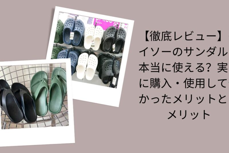 ダイソーのサンダル徹底レビュー, ダイソーサンダルは本当に使える？評価, ダイソーサンダル購入・使用感想, ダイソーサンダルのメリット・デメリット