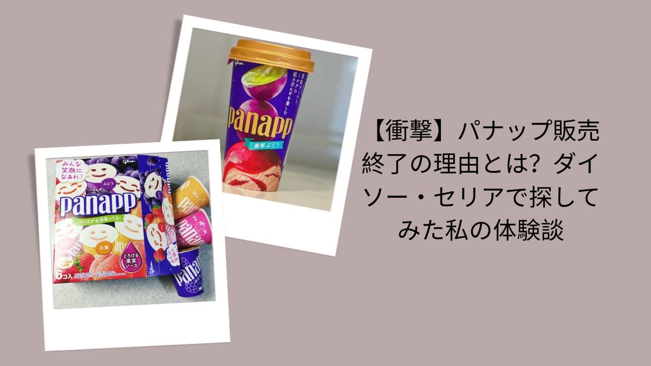 パナップ 販売終了, パナップ なぜ売ってない, パナップ ダイソー セリア, パナップ 売ってる場所, パナップ 体験談