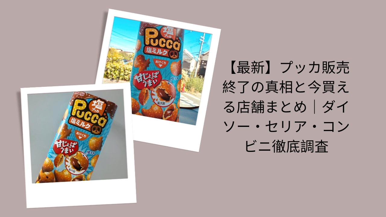 プッカ 販売終了, プッカ なぜ中止, プッカ 売ってる場所, プッカ ダイソー セリア, プッカ コンビニ 在庫, プッカ どこで買える