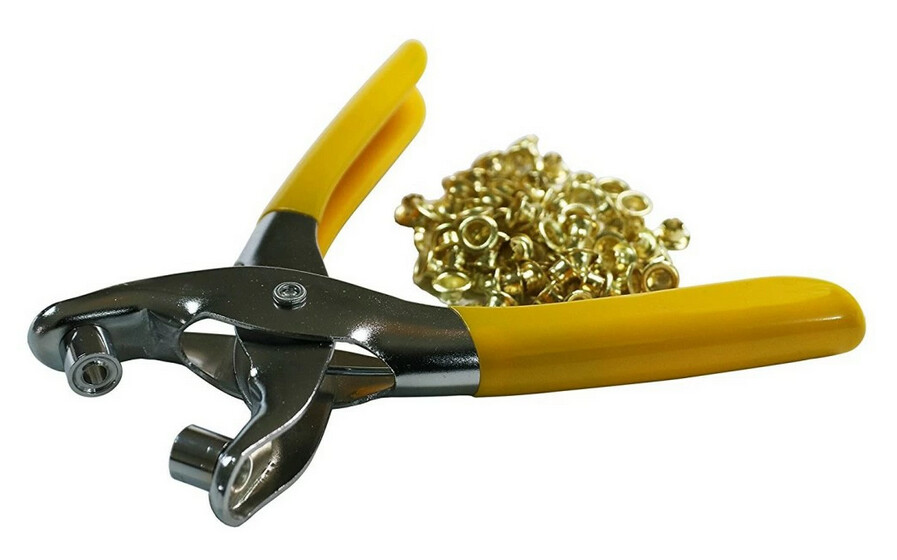 ハトメパンチ セット 4mm 片面タイプ ハトメ100個付