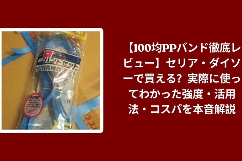 100均 PPバンド セリア ダイソー レビュー, セリア ダイソー PPバンド 強度 活用法, 100均 PPバンド コスパ 検証, PPバンド 使い方 アイデア 評価