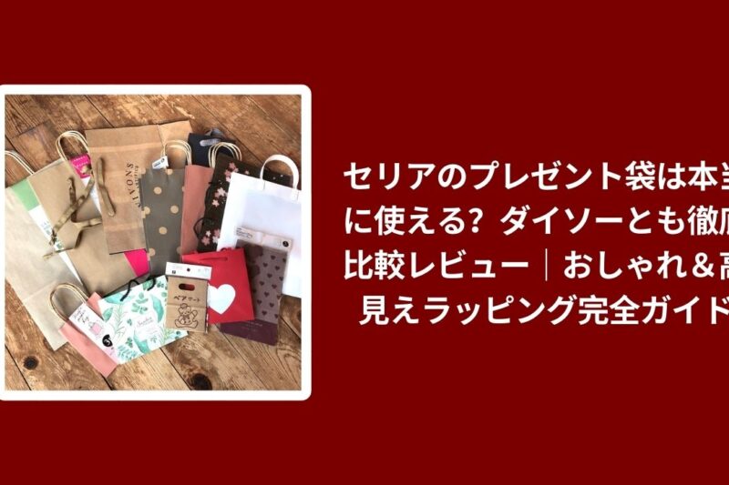 セリア プレゼント袋 ダイソー 比較 レビュー, 100均 ラッピング 袋 おしゃれ 高見え, セリア ダイソー プレゼント袋 使い心地, 100均 ギフト 袋 コスパ 検証