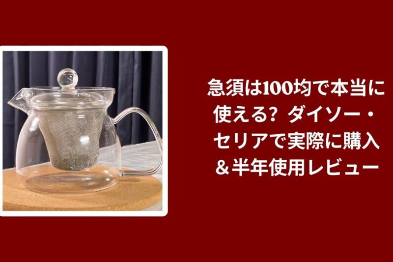 急須 100均 ダイソー セリア 使用レビュー, ダイソー セリア 急須 購入レビュー, 100均 急須 半年 使用感, 急須 ダイソー セリア 本音レビュー