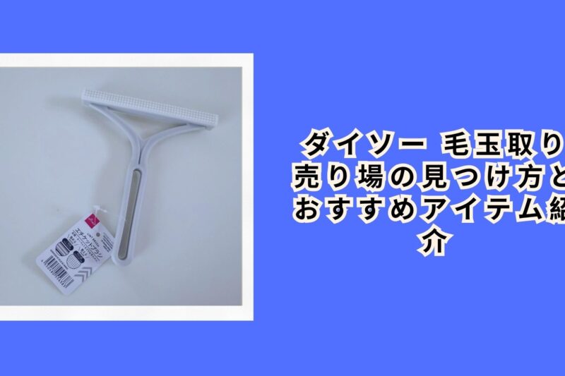 ダイソー 毛玉取り 売り場の見つけ方とおすすめアイテム紹介